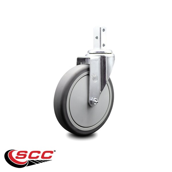 6 Inch Thermoplastic Rubber Wheel Swivel 3/4 Inch Square Stem Caster SCC